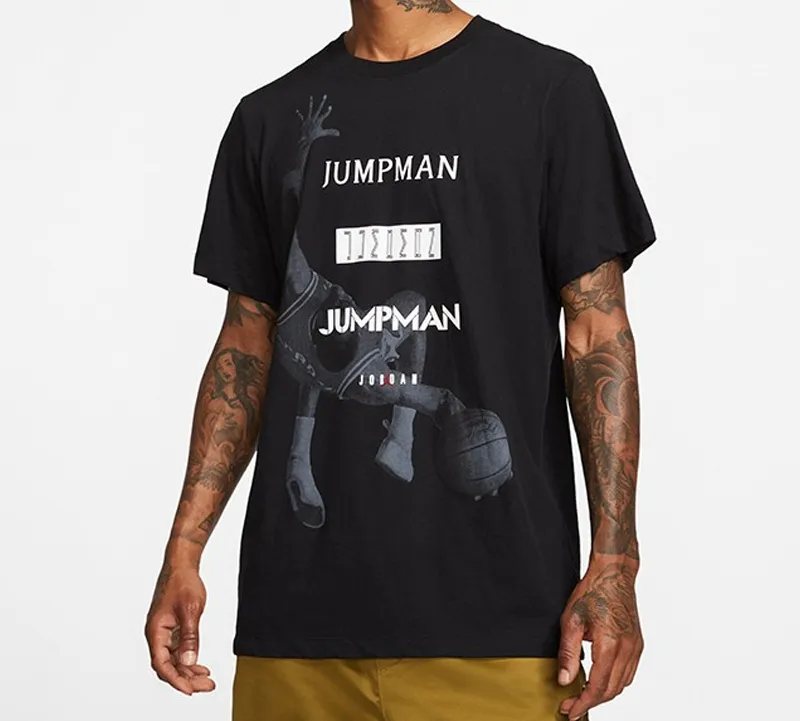 Jordan T Shirts Men Black-3