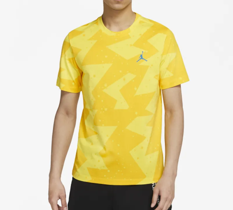 Jordan T Shirts Men Yellow-2