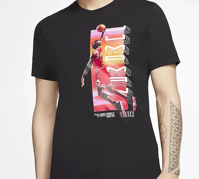 Jordan Set-in Sleeve T-Shirt Men's Black-5