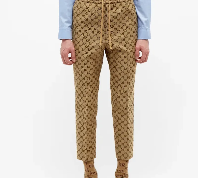 GUCCI GG Running Casual Pants Men's Camel-1