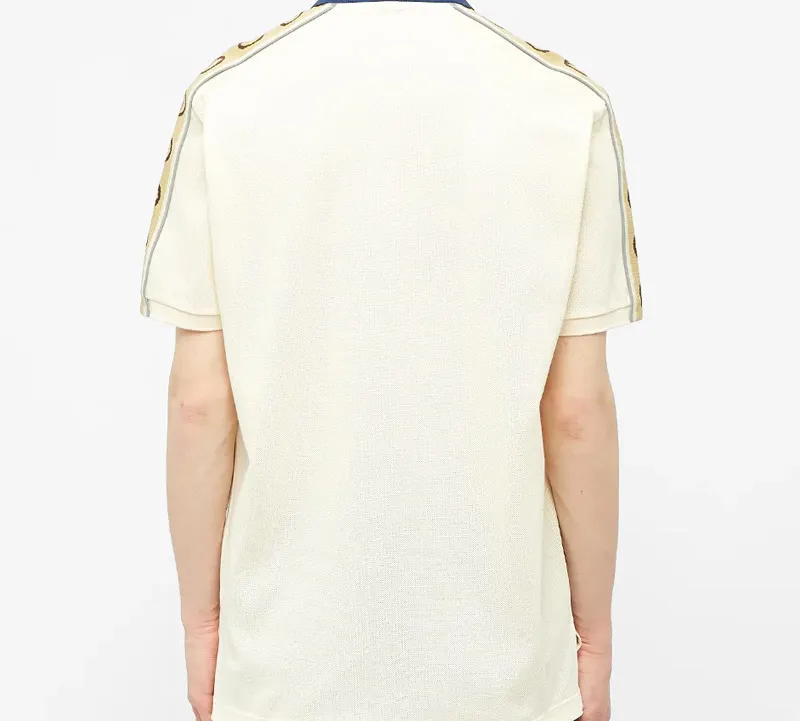 GUCCI Interlocking G Stripe Polo Shirt-5
