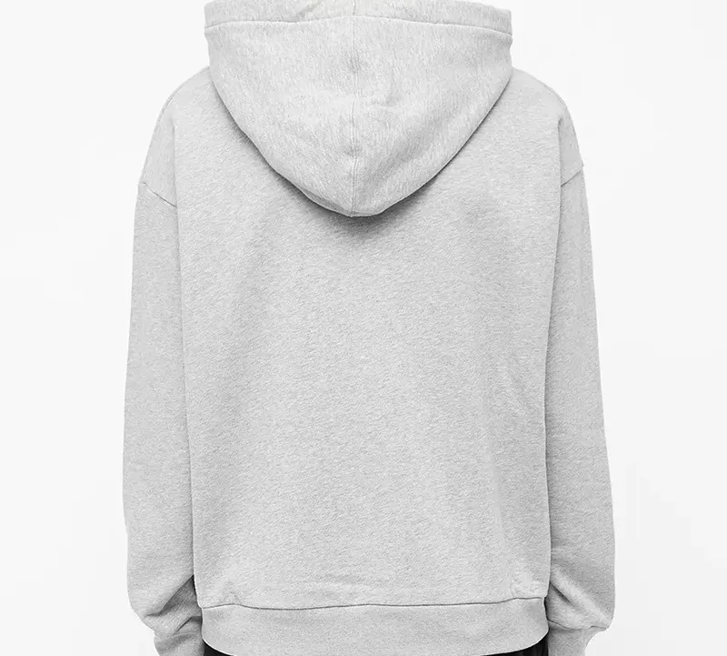 GUCCI Men Large GUCCI Logo Popover Hoodie Grey-6