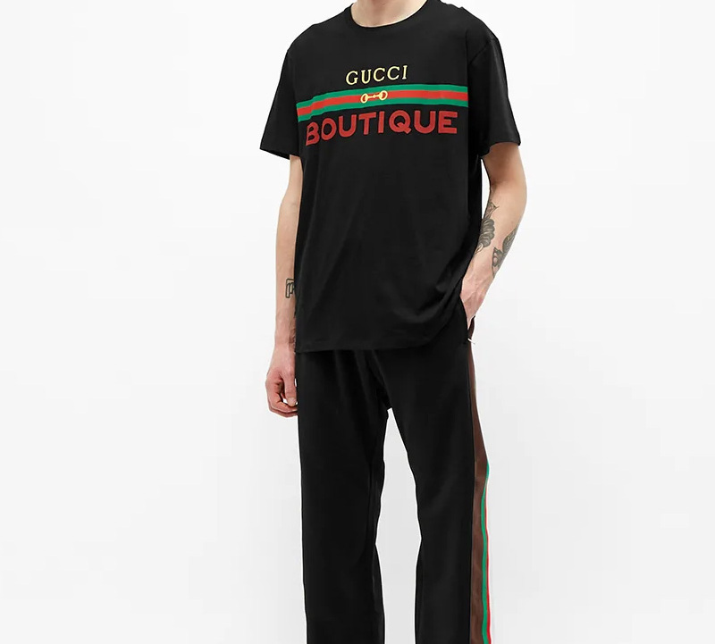 GUCCI BOUTIQUE Tシャツ Oversize T-shirt with Gucci logo in white cotton jersey