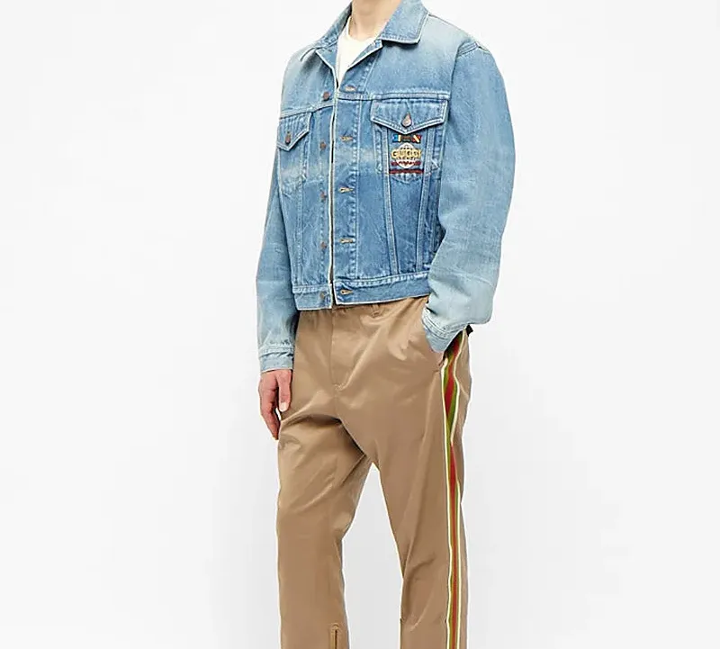 GUCCI Denim Jackets Men Blue-1