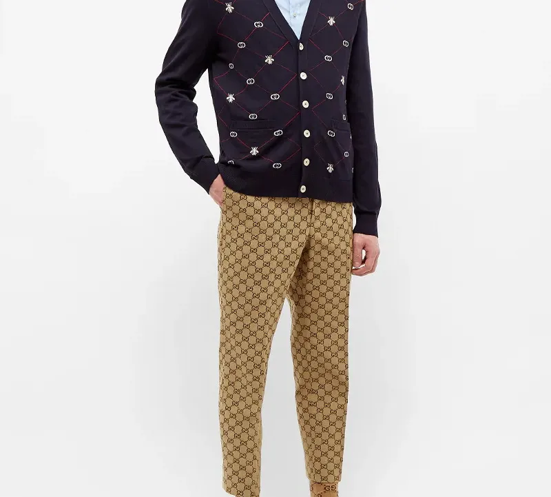 GUCCI GG Running Casual Pants Men's Camel-5