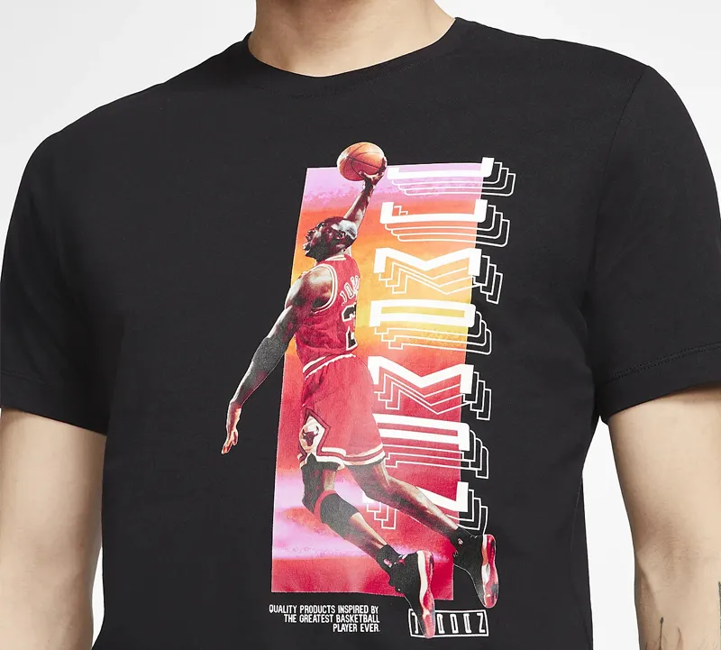 Jordan Set-in Sleeve T-Shirt Men's Black-2