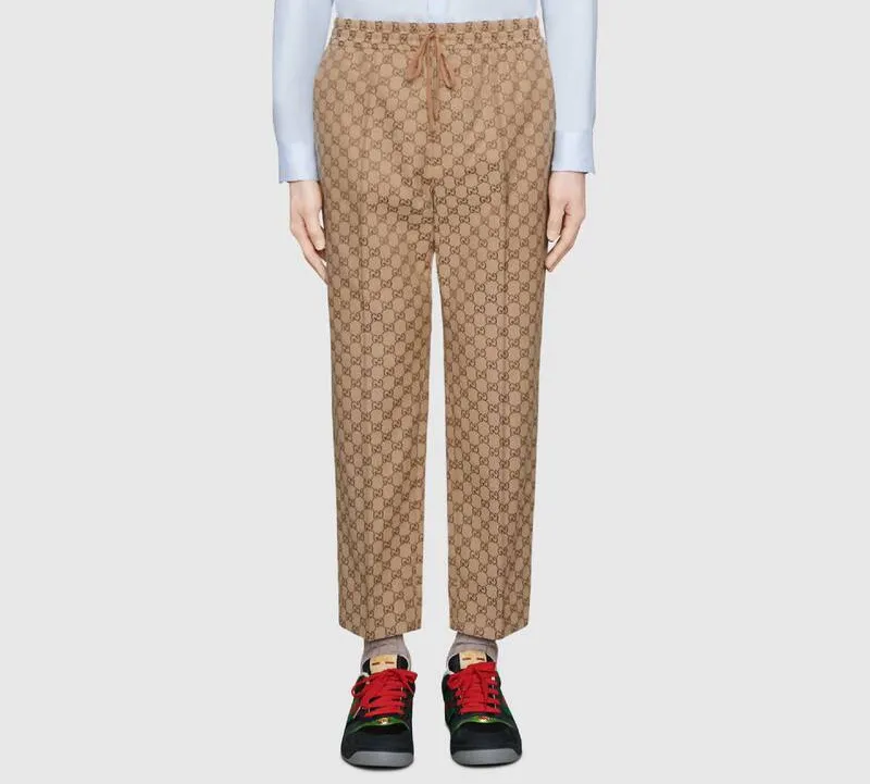 GUCCI GG Running Casual Pants Men's Camel-4
