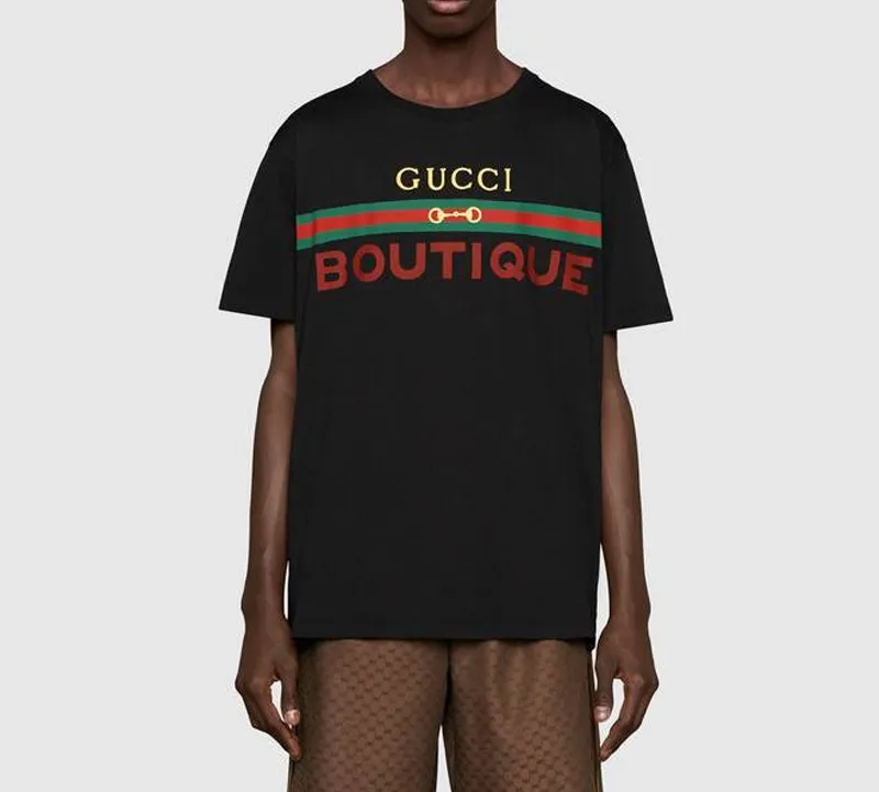 GUCCI Boutique Print T shirt-4