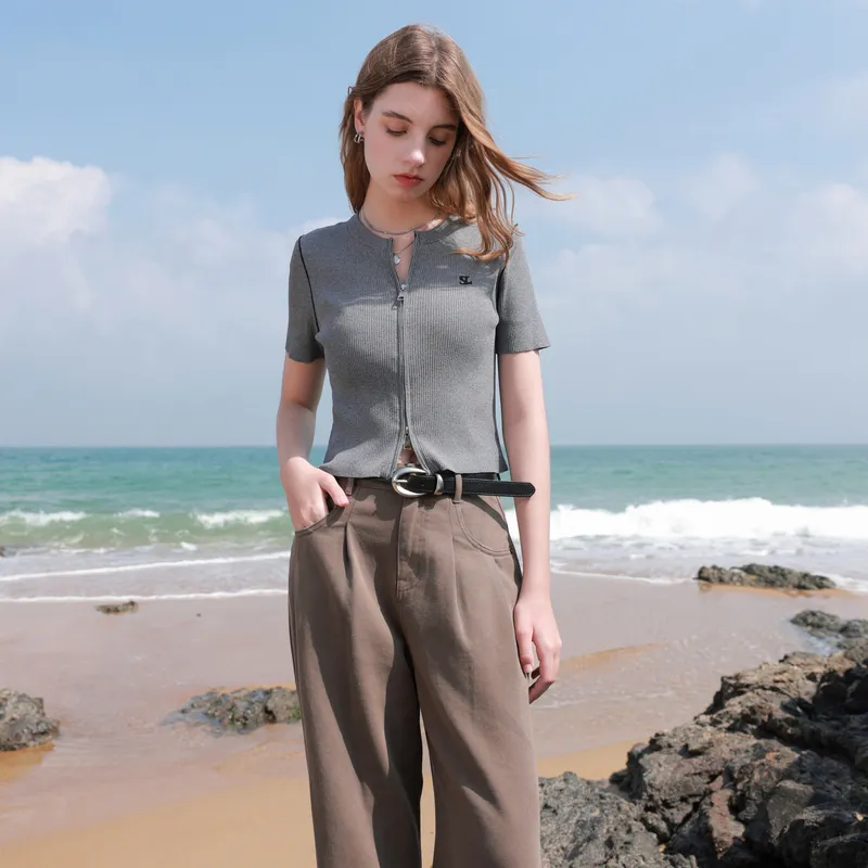 3COLOUR Knitwear Women's Stone Gray-4