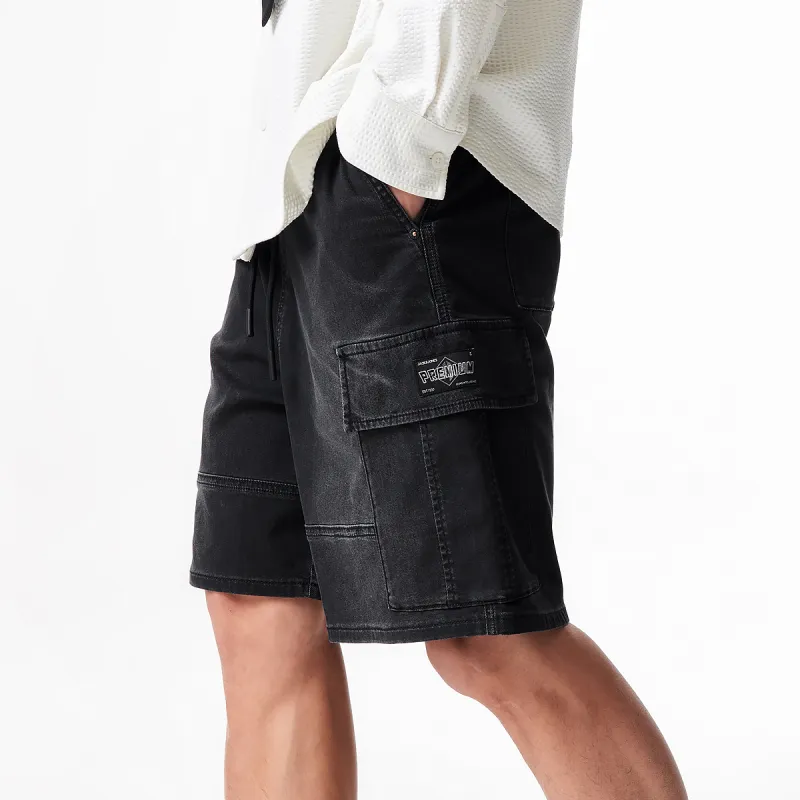 JACK JONES· Denim Shorts Men's A16 Dark Gray Denim-4