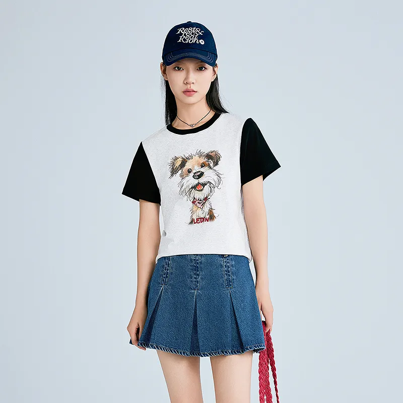 LEDIN T Shirts Women's Black-5