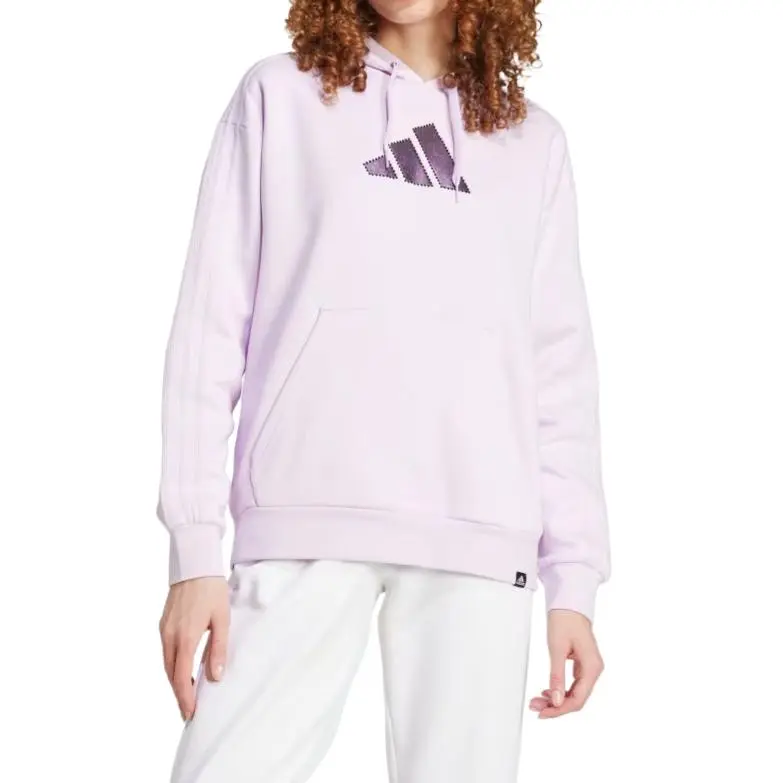 Adidas Free Shipping With AdiClub Holiday Graphic 3 Stripes Oversized Hoodie-1