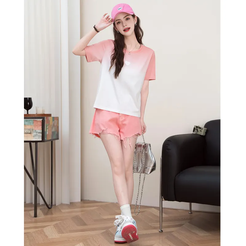 FAWENXIANGZI Summer Regular T Shirt Women's-1