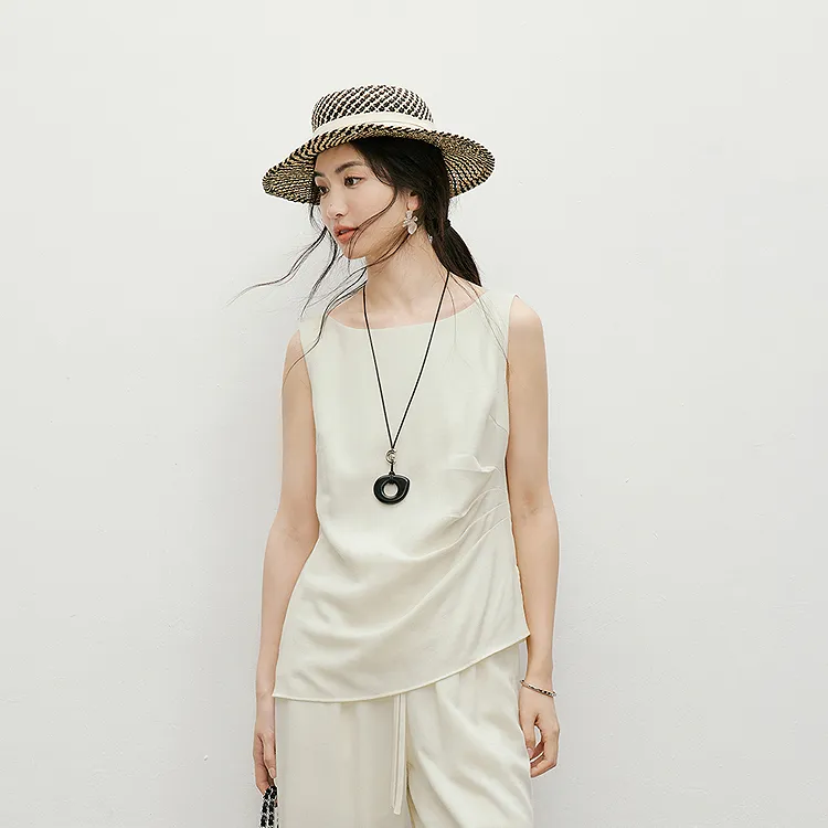 Hopeshow Tank Tops Women's Dreamy Beige 006-2