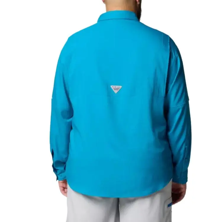 Columbia PFG Tamiami Long Sleeve Shirt - Big Shirt Men's Blue-1