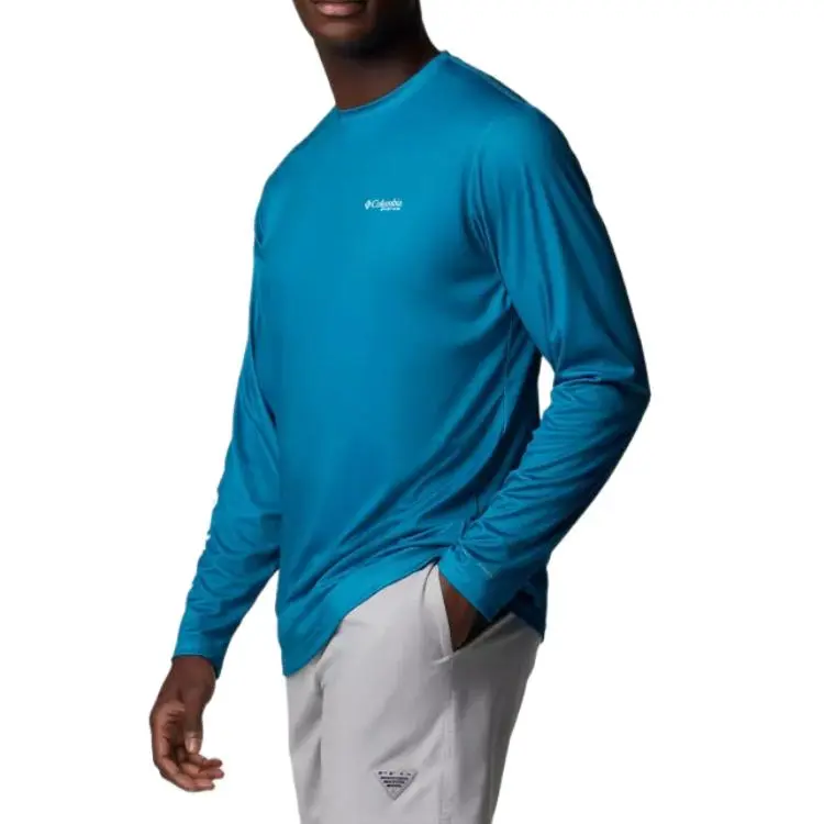 Columbia PFG Terminal Tackle Tarpon Rise T-Shirt Men's Blue Echo-2