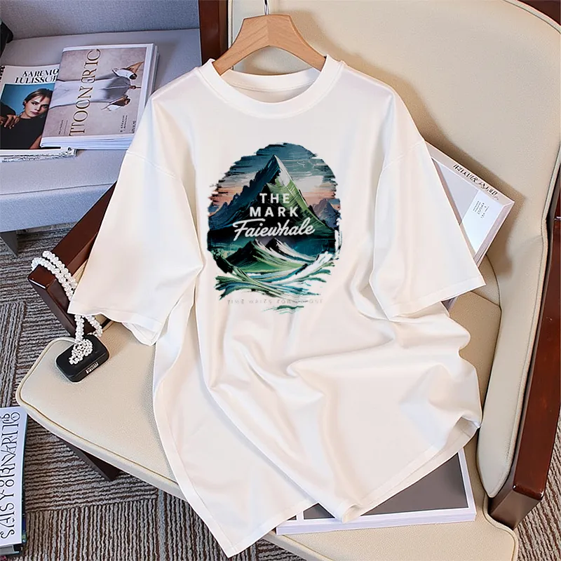 FAIRWHALE Drop Shoulder Sleeve T Shirt Women's-2