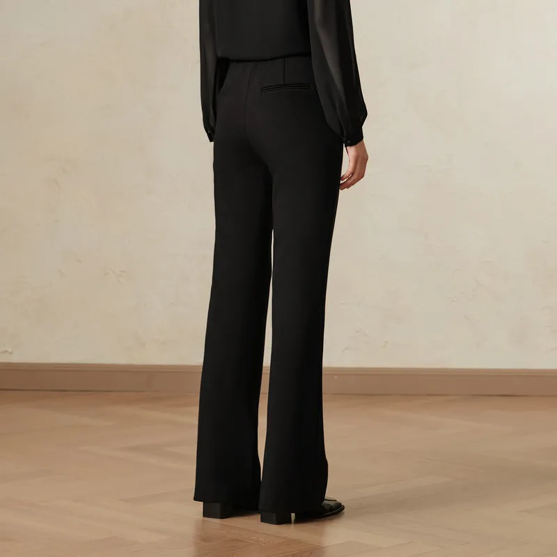 JZ. ANNAKRO Casual Pants Women's Plain Black-3