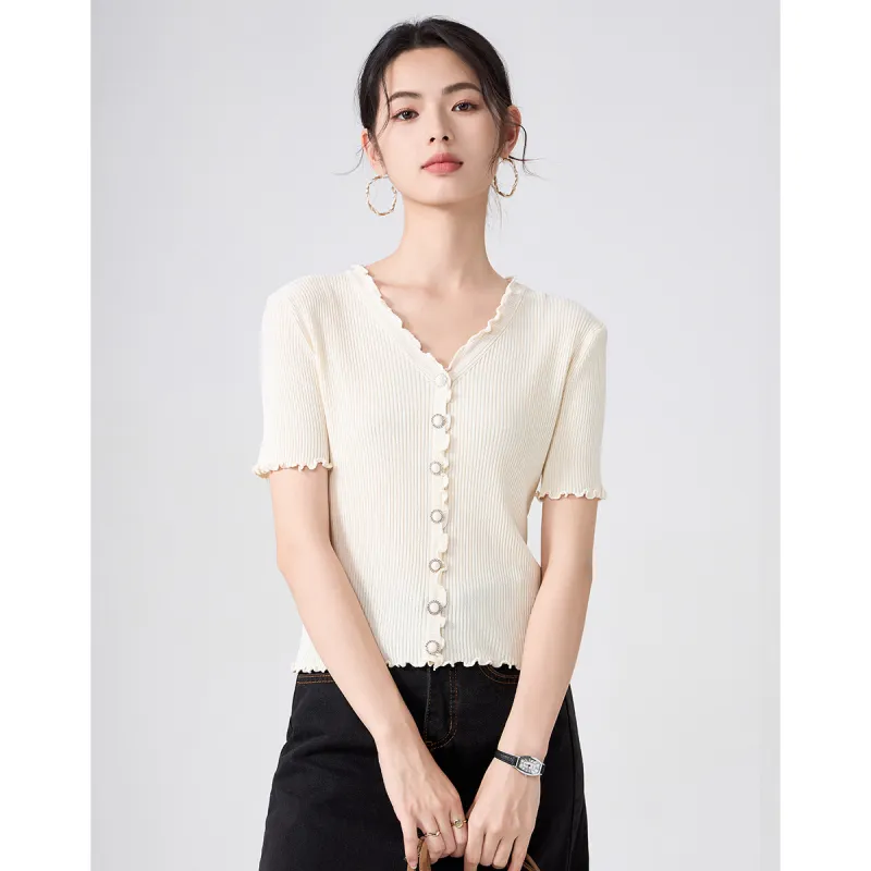 Love Elaine Regular T Shirt Women's Apricot-4