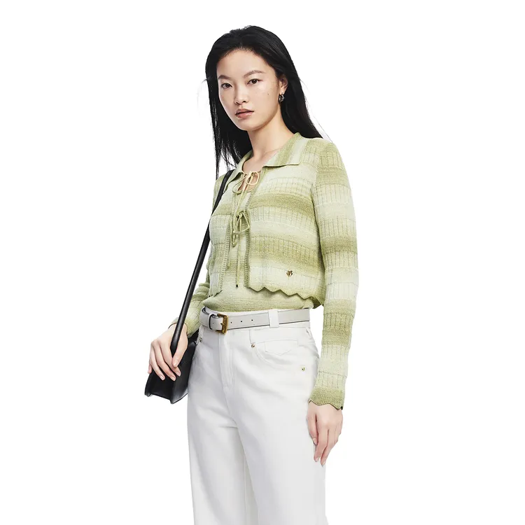PEACEBIRD Knitwear Women's Divine Feast Green-3