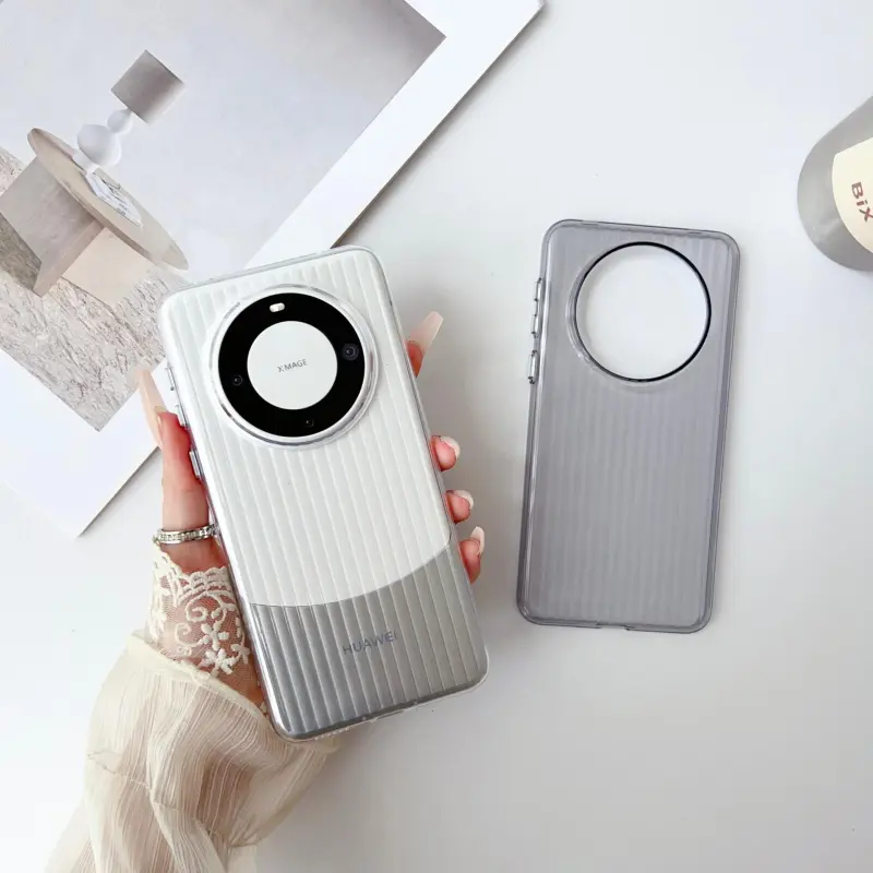 Record Star Matte Material Ripple Vertical Stripes Phone Cases Compatibility With Huawei Mate 60 Business Formal-3