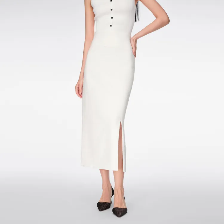 OVV Casual Long Skirt Women's Frost White-3