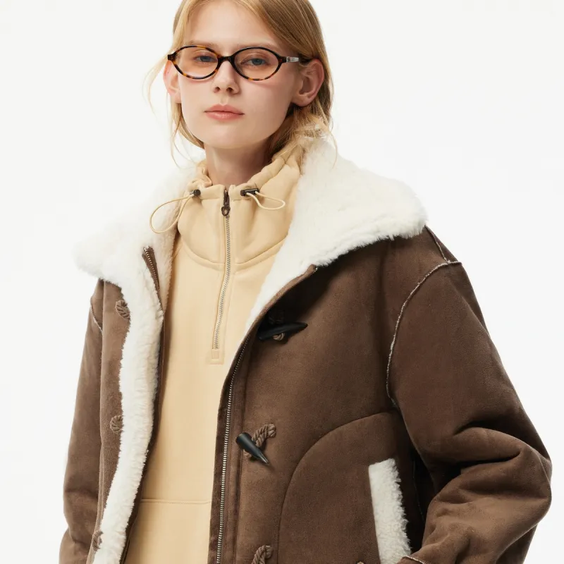 Teenie Weenie Cropped Coat Women's Brown-2