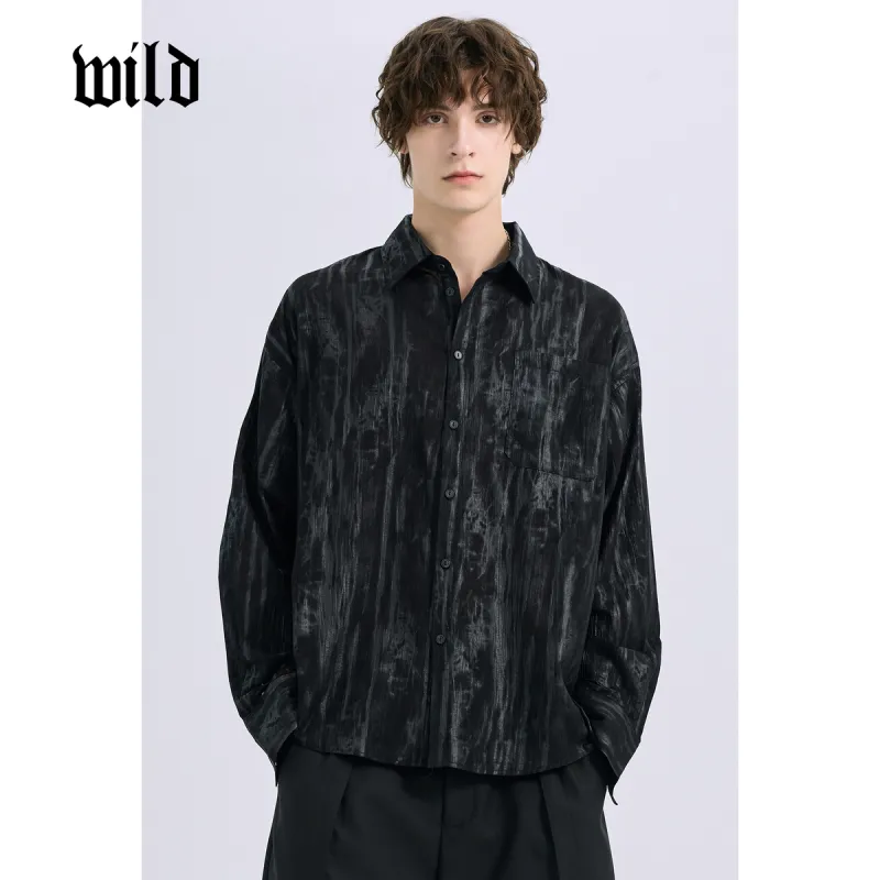 WILD LEADER Shirts Men Mysterious Black[CW51585A38]-1