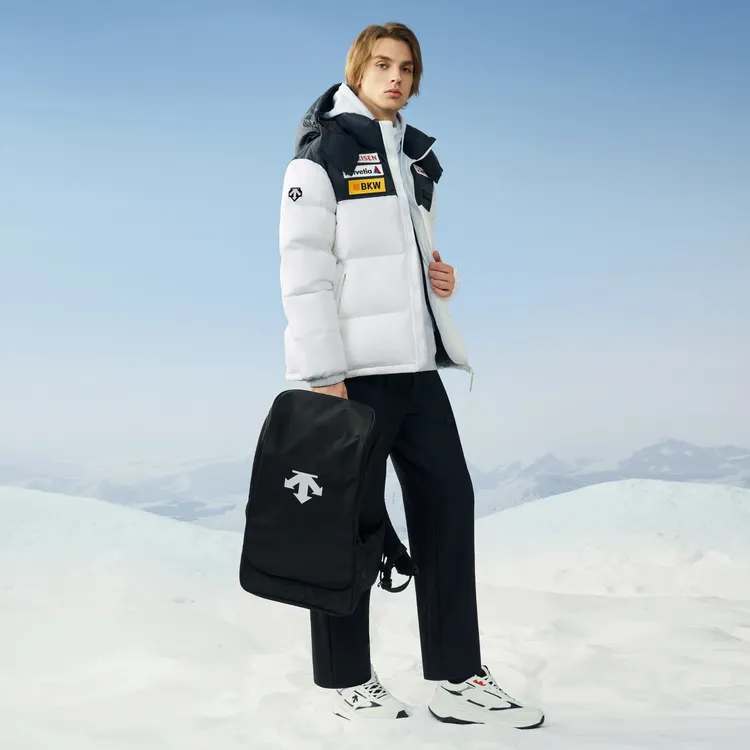 DESCENTE SKI STYLE Hooded Down Jacket Men's-17
