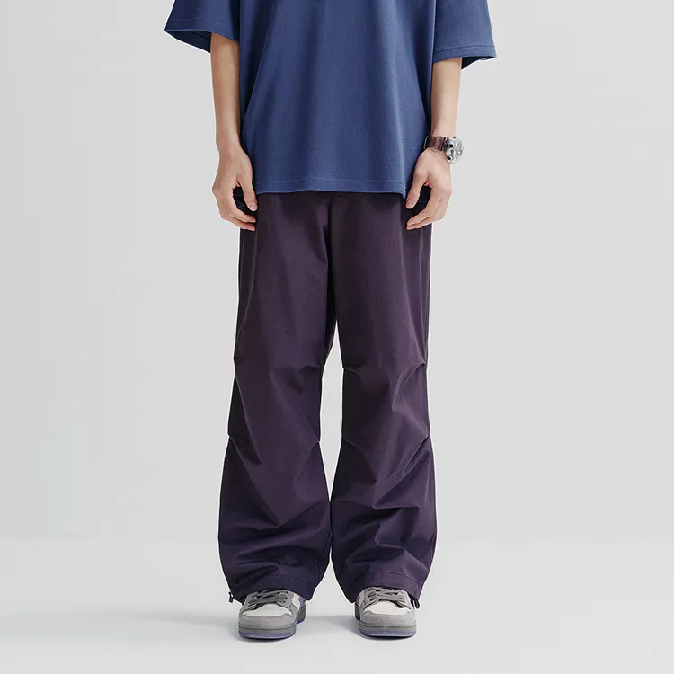 PEACEBIRD MEN Casual Pants Men Purple Batch 1 Straight Fit-2