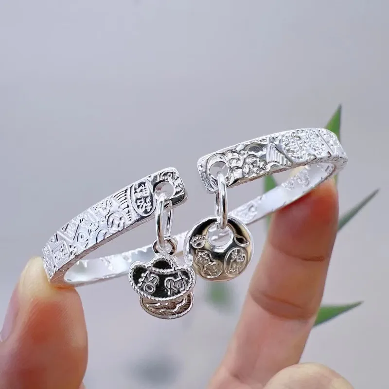 FUYUFU 999 Fine Silver Sterling Silver Bracelets Unisex-2