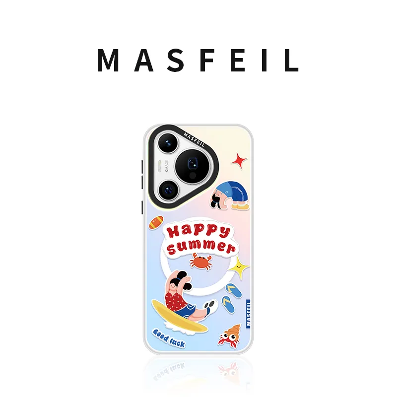 Marsfield Acrylic Material Laser Magnetic Case Active Girl Phone Cases Compatibility With Huawei P70/P60/P50 Pro-1