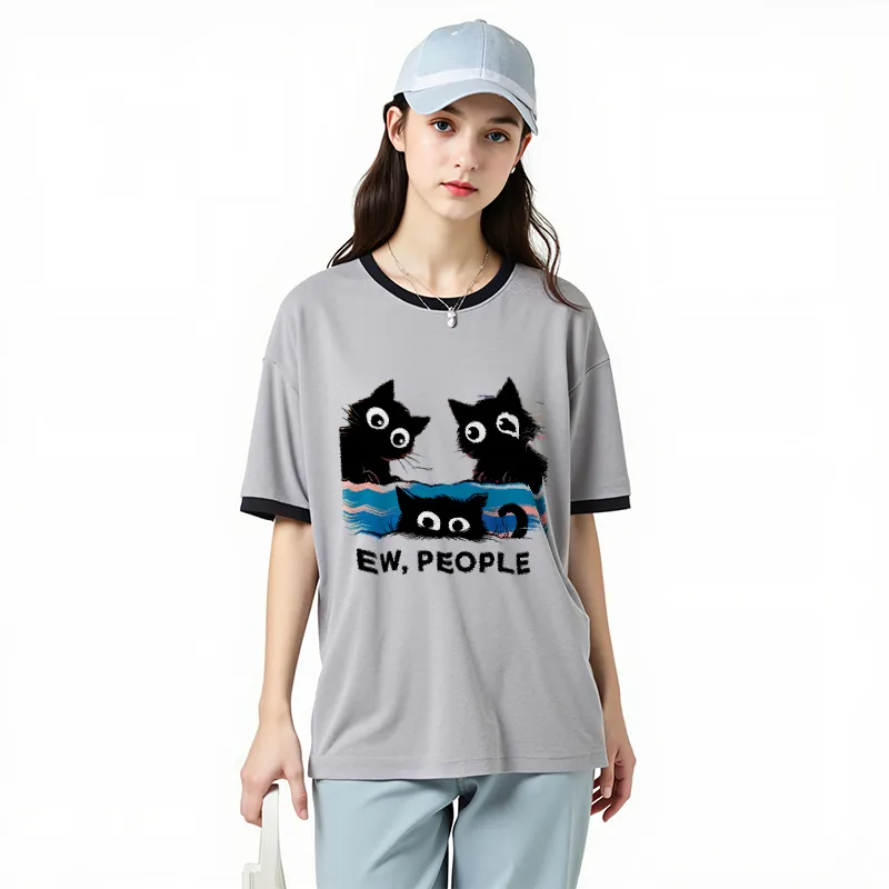 FAIRWHALE Drop Shoulder Sleeve T Shirt Women's-22