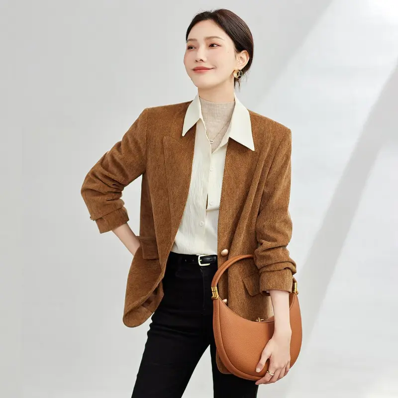 TERRE BLEUE Business Suit Women's Coffee-2