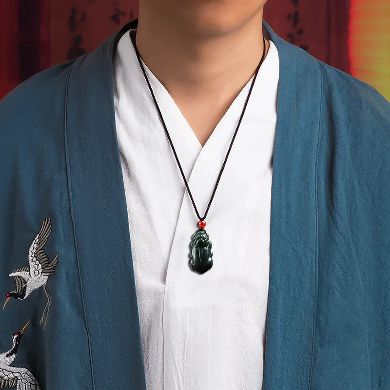 Royal Heaven's Choice Pendants Green Jade Unisex-4