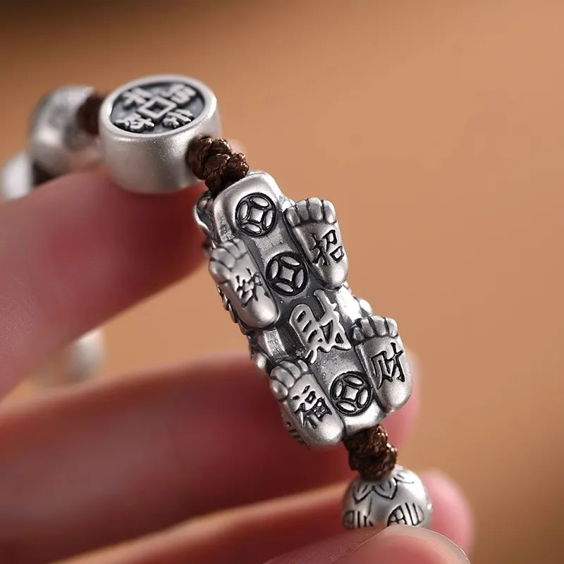 Golden Linmen S999 Fine Silver Pure Silver Bracelets Unisex-4