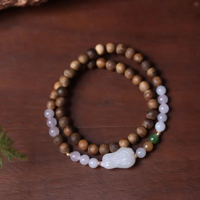 TIANTAISHAN Hetian Jade Bracelets Smoky Purple Unisex-1