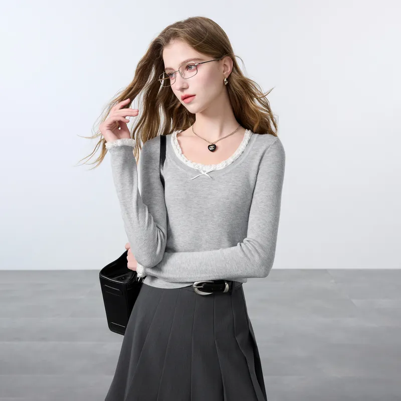 3COLOUR Knitwear Women's Heather Gray-2