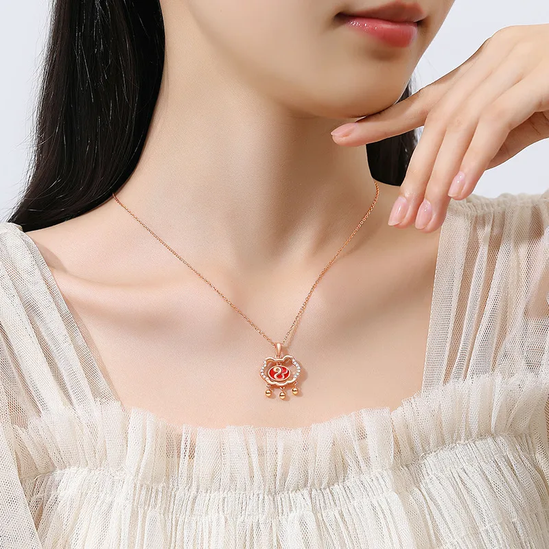 YINGNIXINDONG 925 Sterling Silver Necklaces Women's-3