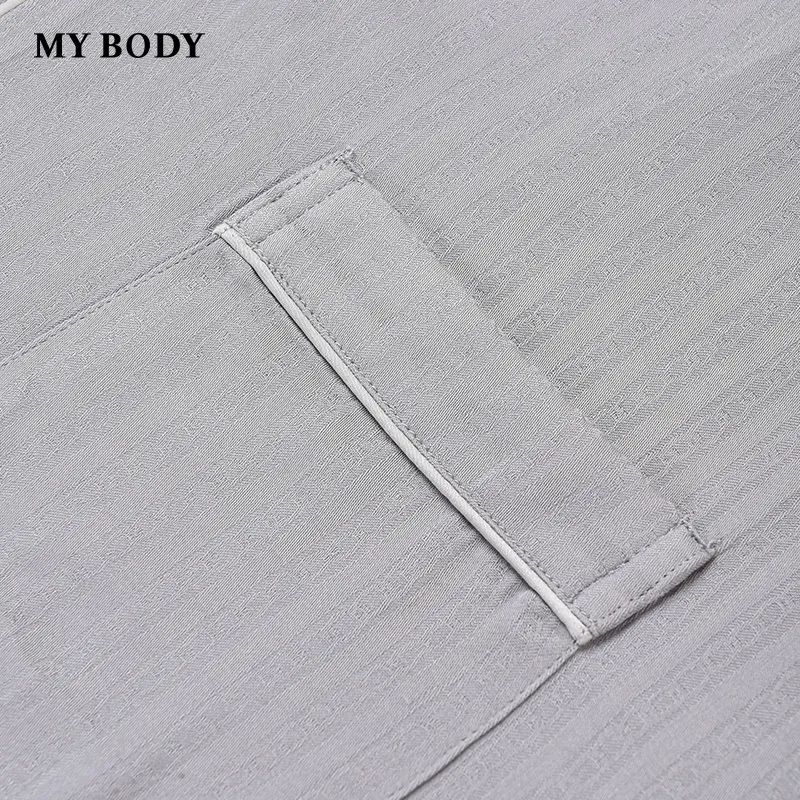 MY BODY Pajama Set Men's Silver Gray-3
