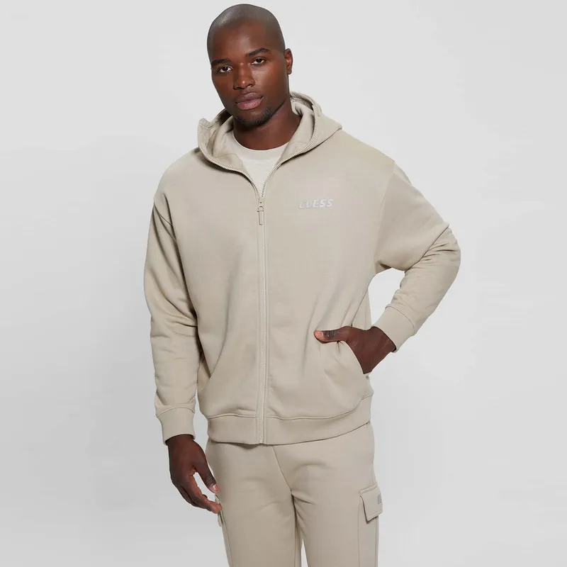 GUESS Sweatshirt Men's Beige Brown-3
