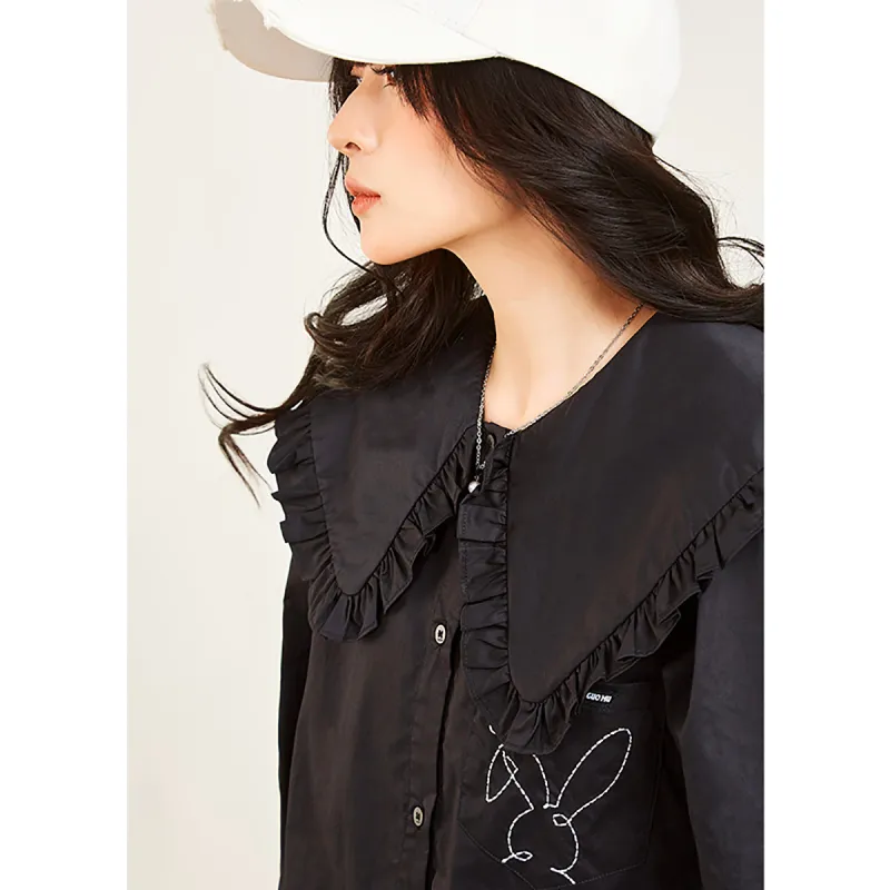 MUGUOGUOMU Long Sleeved Dresses Women's Black-2