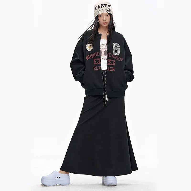 ELF SACK Skirt Set Women's Elegant Black-2