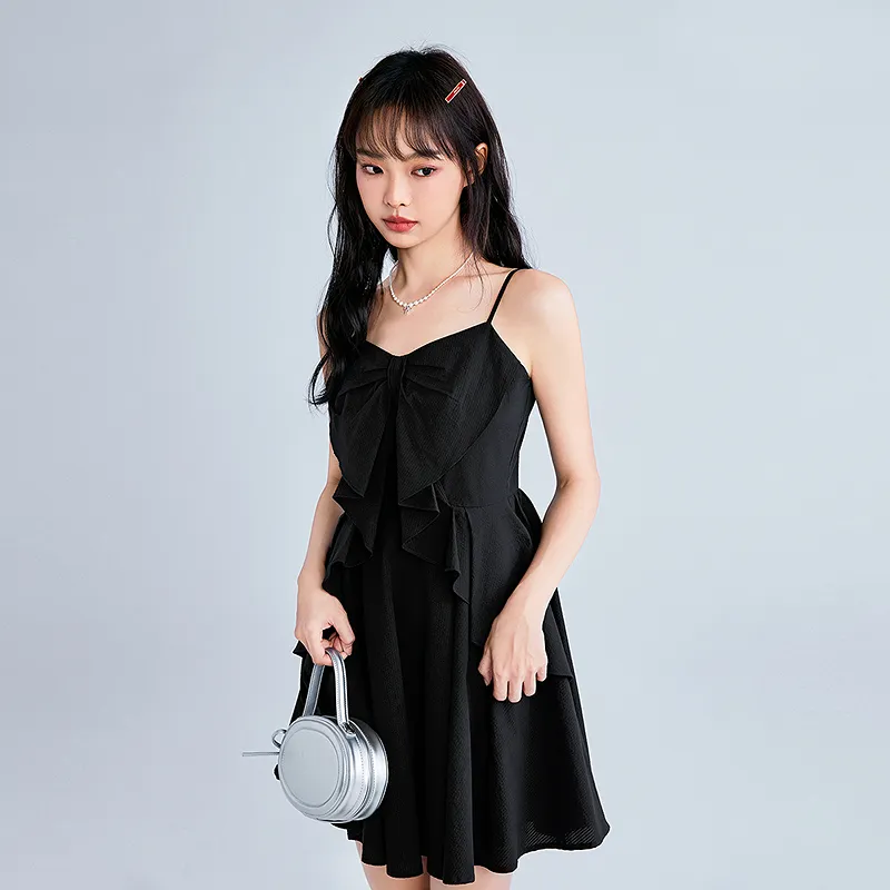 LEDIN Slip Dresses Women's Black-3