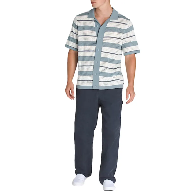 Vans Shirts Men Blue With White Lettering-3