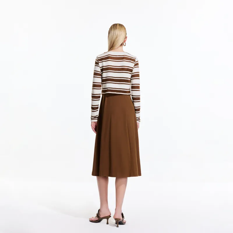 ONLY Two Piece Skirt Sets Women's E10 Deep Vibrant Brown-4