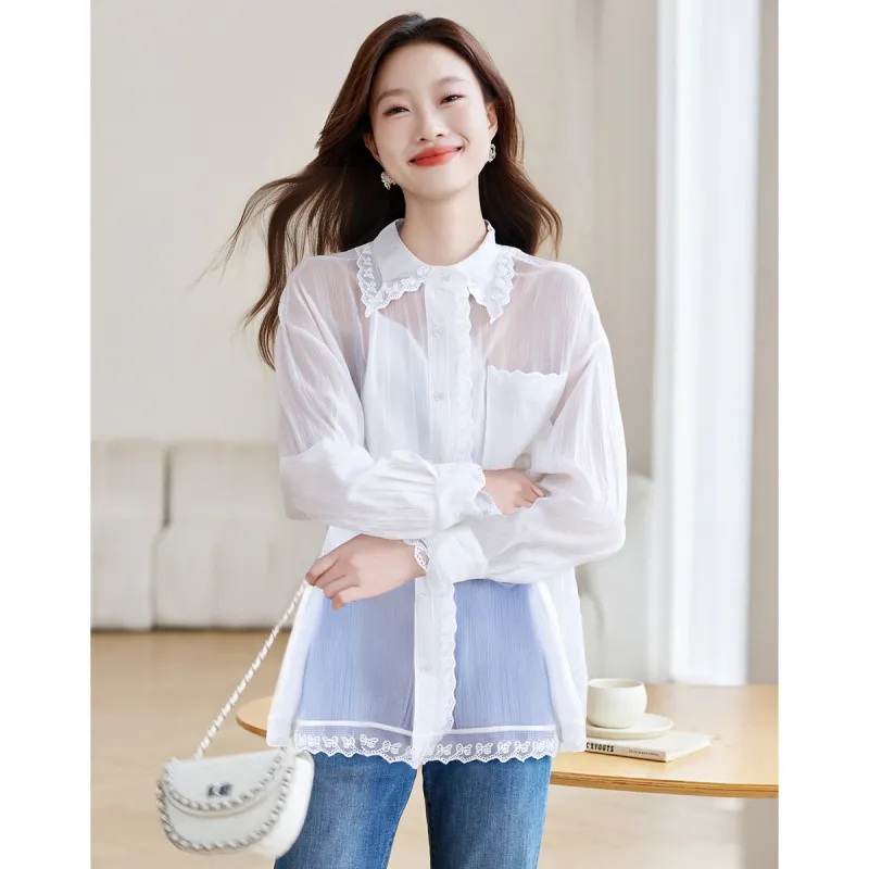 Love Elaine Shirt Women's White-2