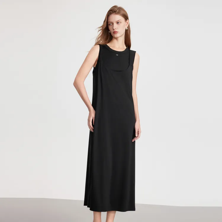 ELLE Sleeveless Dresses Women's Black-1