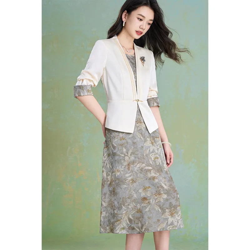 Mylan Two Piece Skirt Sets Women's Ecru-7