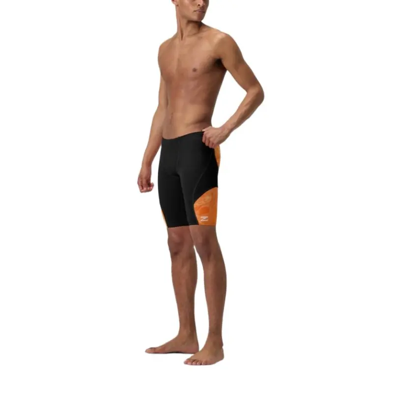 Speedo Swimming Shorts Men's Black Orange-1